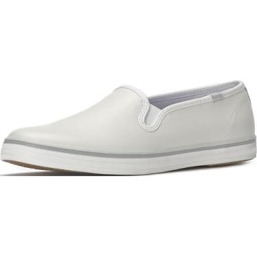 Imagem de Keds Tênis feminino Champion sem cadarço, Couro branco de neve, 36
