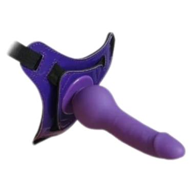 Imagem de Cinta Peniana Com Vibrador De 10 Funções Brinquedo Erótico com Pênis Removível Vibração Ajustável [ROXO] 5058