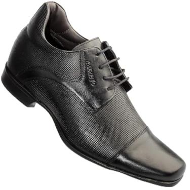 Imagem de Sapato Rafarillo Office Alth Aumenta 7cm Couro Original 53003 (Preto, BR, Adulto, Numérico, 41)