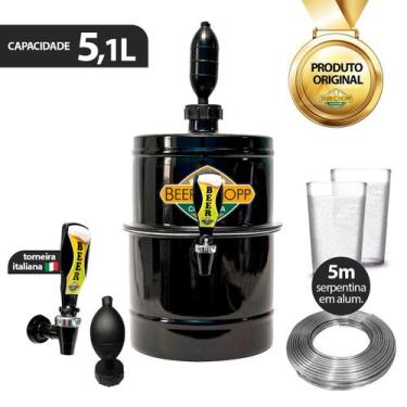 Imagem de Chopeira Portatil Alum Cores 5,1l Torneira + 2 Copos e Serpentina - TK