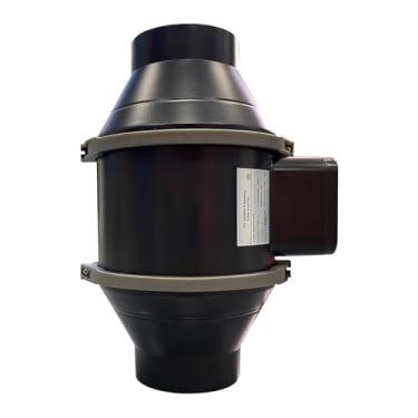 Imagem de Fenteer Ventilador de duto em linha, exaustor de ventilação de 4 polegadas com motor controlador de velocidade para cozinhas, sótãos, impulsionador de