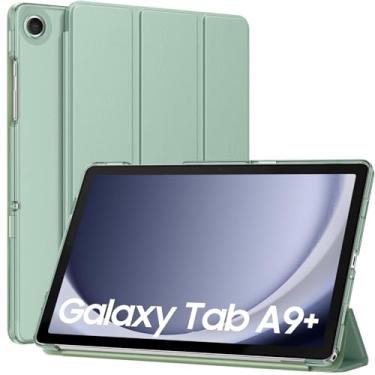 Imagem de MoKo Capa para Galaxy Tab A9+/A9 Plus 27.9 cm 2023, capa protetora inteligente de suporte fino com capa traseira translúcida de PC rígido para tablet Tab A9 Plus (SM-X210/X216/X218),