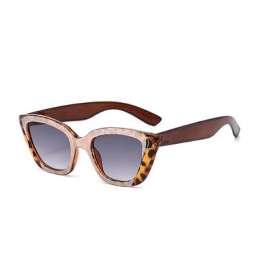 Imagem de VFDHN Óculos de sol retrô fashion punk feminino masculino clássico vintage uv400 para áreas externas (bege-de-pente)