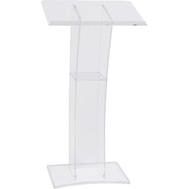 Imagem de Púlpito De Púlpito De Acrílico Cortado Para Púlpito De Igreja Púlpito De Orador Trsparent Para Palestras Recitais Discurso E Apresentação