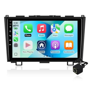 Imagem de 2 + 64 G Android 14 Double Din estéreo para carro Honda CR-V CRV 2007-2011 com rádio sensível ao toque de 9 polegadas embutido sem fio Carplay/Android Auto/GPS/Bluetooth/FM/AUX-in/controles de volante