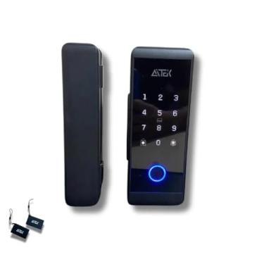 Imagem de Fechadura Digital Biométrica Sigma FE20 - Abertura Por Impressão Digital, Senha e Cartão de Aproximação - Segurança Inteligente para Casas e Escritórios (Preta)