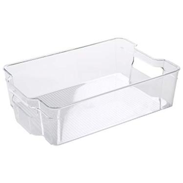 Imagem de Kitchen Details, Geladeira, freezer, bancada, armário, despensa, alças, em organizador de prateleira de geladeira médio transparente