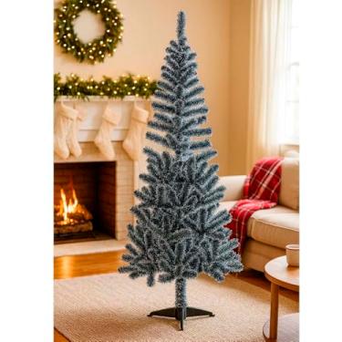 Imagem de Árvore de Natal Nevada com 220 unidadesGalhos – Árvore de Natal de alta qualidade – monte uma decoração deslumbrante e durável