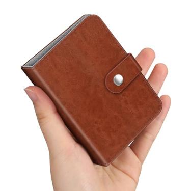 Imagem de Fintie Mini álbum de fotos para filmes de 5 x 7 cm - 52 bolsos pequenos álbuns para câmera instantânea Fujifilm Instax Mini/Polaroid Hi-Print Pictures, fichário com suporte para photocard Kpop, marrom