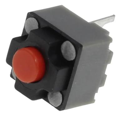 Imagem de Kailh Mouse silencioso micro interruptor, preto e vermelho, 6 x 6 x 7,3 mm, pacote com 10, botão mudo para mouse sem fio e com fio