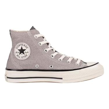 Imagem de Tênis Converse All Star Casual Hi | Cano Médio, Casual, Dia a dia, Moda, Original. (Cinza/Preto, BR, Adulto, Numérico, 34)