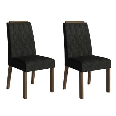 Imagem de Kit 2 Cadeiras De Jantar 4256 Com Espaldar Rustic-oxford Madesa