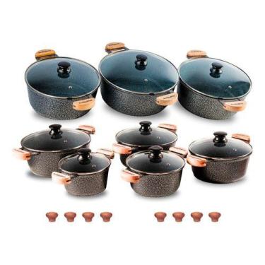 Imagem de Jogo De Panelas Revestimento Cerâmica Antiaderente Completo - DIVIFORT