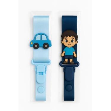 Imagem de Kit 2 Prendedor de Chupeta Bebe Com Estampas - Quero lsço, Menino