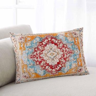 Imagem de Capas de travesseiro 61 x 91 cm - Body Boho Style Laranja Arte Vintage Tapete Macio Escovado Microfibra Fronhas com Fecho de Zíper Oculto Fronhas de Cama para Quarto Sofá Carro