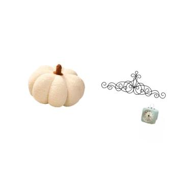 Imagem de Fenteer Almofada de Pelúcia de Abóbora de Halloween para Sofá, Arte de Parede de Metal, Almofada Decorativa Floral para Quarto, Pátio, área Interna E Externa,