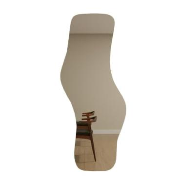 Imagem de Espelho Orgânico 110cmx50cm Polido Para Corredor E Entrada Imagem Não Destorce Reposicionamento Facil Reflecte Luz Amplia Espaço Banheiro Sala(E21)