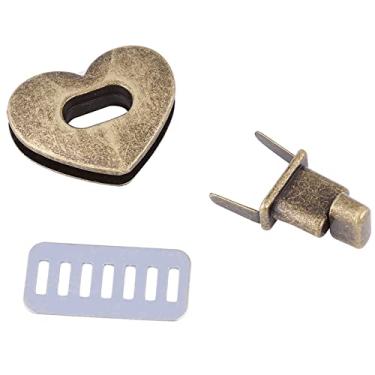 Imagem de ZJchao Fechaduras Giratórias de Metal, Fechos Torcidos, 2 Cores, 5 Conjuntos, Trava de Bolsa de Metal Em Formato de Coração, Fecho Giratório, Trava Giratória, Acessório de Bolsa de Mão (Bronze Antigo)