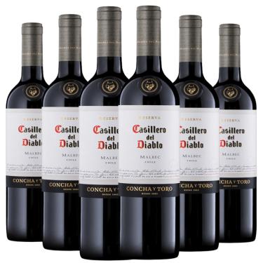 Imagem de Kit 6 Garrafas Concha Y Toro Casillero del Diablo Malbec