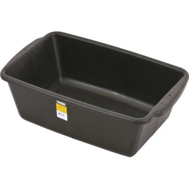 Imagem de Caixa plástica p/ massa 20 litros 61x38x14cm preta Vonder