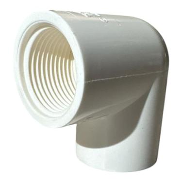 Imagem de 3/10.2 cm SCH 40 PVC 90 graus duplo cotovelo FIP x FIP (pacote com 5)