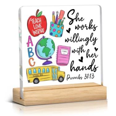 Imagem de Acessórios de decoração de acrílico para mesa de escritório, decoração de escritório para professores, presente de agradecimento, presente de Dia das Bruxas, Natal, Ação de Graças