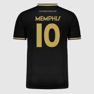 Imagem de Camisa Corinthians Classic 10 Memphis Preta e Dourada - Coimbra, GG