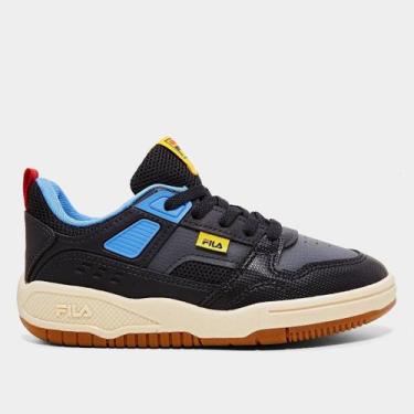 Imagem de Tênis Infantil Fila Corda, Preto, Azul, 29