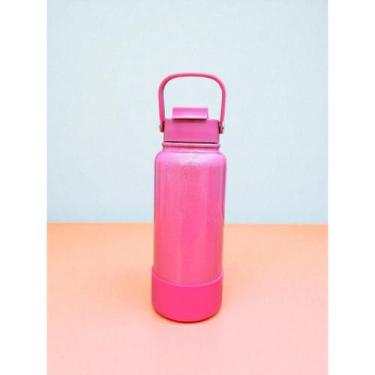 Imagem de Garrafa Termica 1000ml Com Base Protetora de Silicone Cintilante Dia a