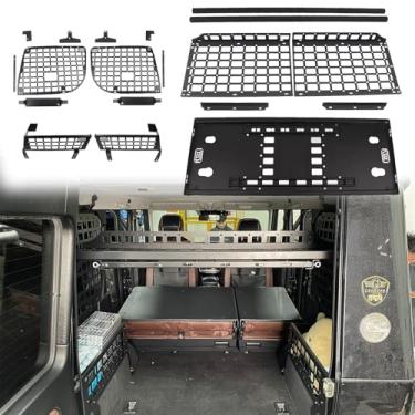 Imagem de CTH Kit de acessórios de carro para Mercedes-Benz G-Class G500 G55 2004-2017 (painel suspenso na janela + prateleira de armazenamento intermediária + caixa de armazenamento + mesa)