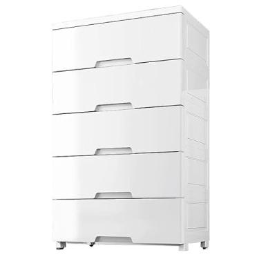 Imagem de Organizador De 5 Gavetas Com Rodas, Banheiro,Cozinha,Quarto(Branco)