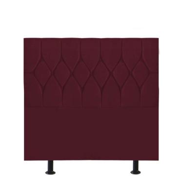 Imagem de Cabeceira Estofada Cama Box Solteiro 90cm Istambul Suede Bordo- Mabe Magazine