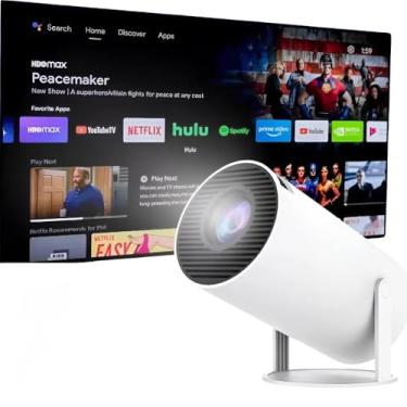 Imagem de HY300 Mini Projetor Portátil 4K, Android 11, WiFi 5G, 8000 Lumens, Bluetooth 5.0, Correção Keystone Horizontal Automática, Suporte Full HD 1080p