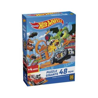 Imagem de Quebra-cabeça Gigante 48 peças Hot Wheels