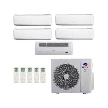 Imagem de Ar-Condicionado Multi Split Inverter R-32 Gree 48.000 (2x Evap HW 9.000 + 2x Evap HW 12.000 + 1x Evap Cassete 1 Via 22.000) Quente/Frio
