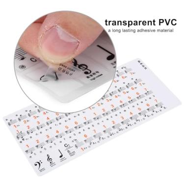 Imagem de Ymiko Adesivos Transparentes para Teclado de Piano para Pianos Eletrônicos de 61/88 Teclas