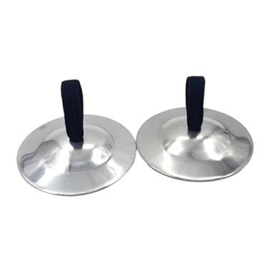 Imagem de MERIGLARE Pratos de dedo, pratos de choque, de mão, mini percussão para jogos, apresentações de coros, eventos, performances ao vivo, recitais, Prata