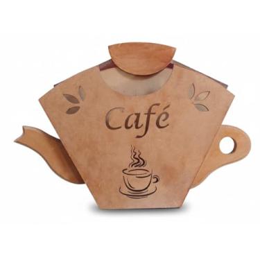 Imagem de Porta Filtro de Café Artesanal em MDF, Suporte para Coador de Café com Design de bule