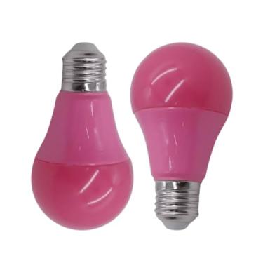 Imagem de Kit 4 Lâmpada Led Bulbo 9w Rosa A60 Bivolt Ip20 E27 810lm