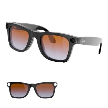 Imagem de Clipe polarizado para óculos Ray-Ban Meta Wayfarer e Gen 2 (RW4008) para descoloração para óculos Meta Wayfarer Gen 2, Marrom