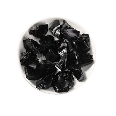 Imagem de Pedra de Obsidiana Natural em Lote Bruta Cristal Difusor Pedras Cura Preciosas Negras para Meditação Ritual Chakra 3 5OZ