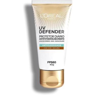 Imagem de Protetor Solar Facial L'Oréal Paris FPS 60 Escura 40g