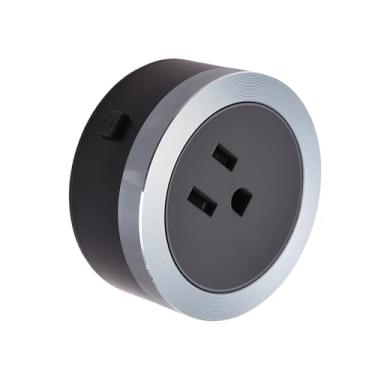 Imagem de FTVOGUE Adaptador de Trilho Soquete Adaptador de Trilho Elétrico 3250W Com Indicador LED Azul Design Compacto de Liga de Alumínio para Modular de de Energia Fácil Inserção e (plugue americano)