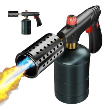 Imagem de Poderosa cabeça de tocha de propano para cozinhar com trava de segurança, isqueiro culinário de cozinha para bife sous vide, grelha, lanterna de sopro ajustável para iniciante de carvão de fogueira