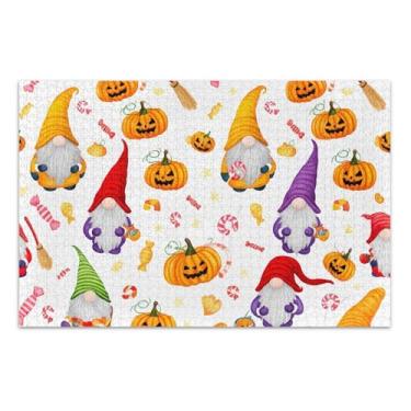 Imagem de Quebra-cabeça de 1000 peças para adultos, gnomos fofos de Halloween, vassouras, amigos, família, presentes para homens, arte exclusiva, estampa animal, 75 x 40 cm