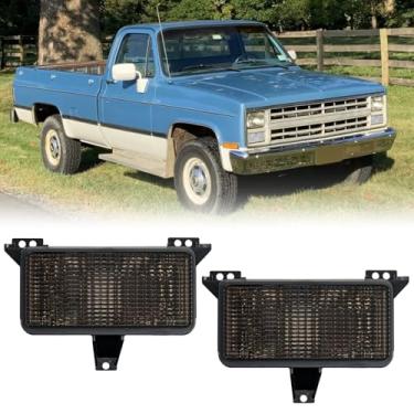 Imagem de Capa de luz de seta frontal adequada para Chevy GMC C/K/R/V Series C10 C20 C30 K5 Blazer R10 R20 Suburban Jimmy 1983-1991, apenas para modelos de farol único, substituição de carcaça de luzes de