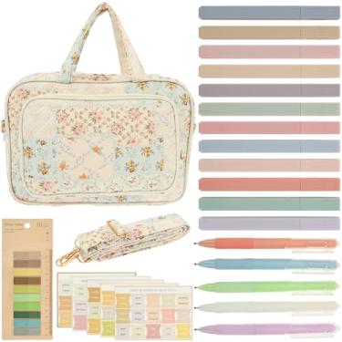 Imagem de Capa bíblica para homens e mulheres, capa bíblica grande com alças de ombro, bolsa de transporte de bíblias, kit de materiais de estudo com 75 abas bíblicas, 12 marcadores de texto presentes