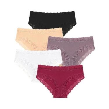 Imagem de Conjunto De Calcinhas De Renda Sexy Para Mulheres, Floral, Baixa Cintu