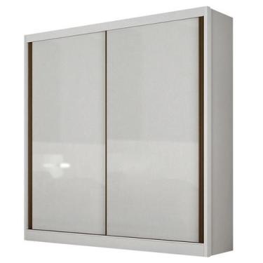 Imagem de Guarda Roupa Solteiro Toledo 2 Portas 3 Gavetas Neve com Nicho  Novo H