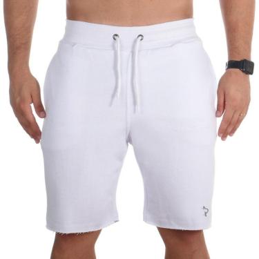 Imagem de Bermuda Plus Size Short Algodao Moletom Masculino Lisa Cordao Ajustavel Tamanho Grande Confortavel-Masculino